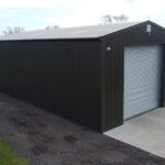 Agricultural workshop with roller shutter door to the front gable end