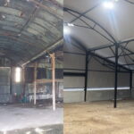 Inside refurbishment of agricultural building