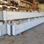Steel beams after fabrication, ready to be delivered